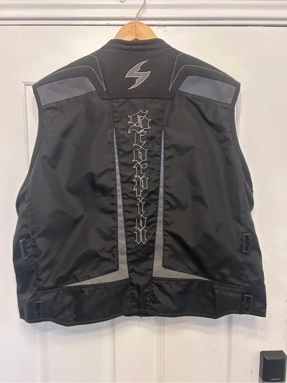 Scorpion Exo Get Stung Motorcycle Black Full Zip Riding Vest Sz XL-2XL